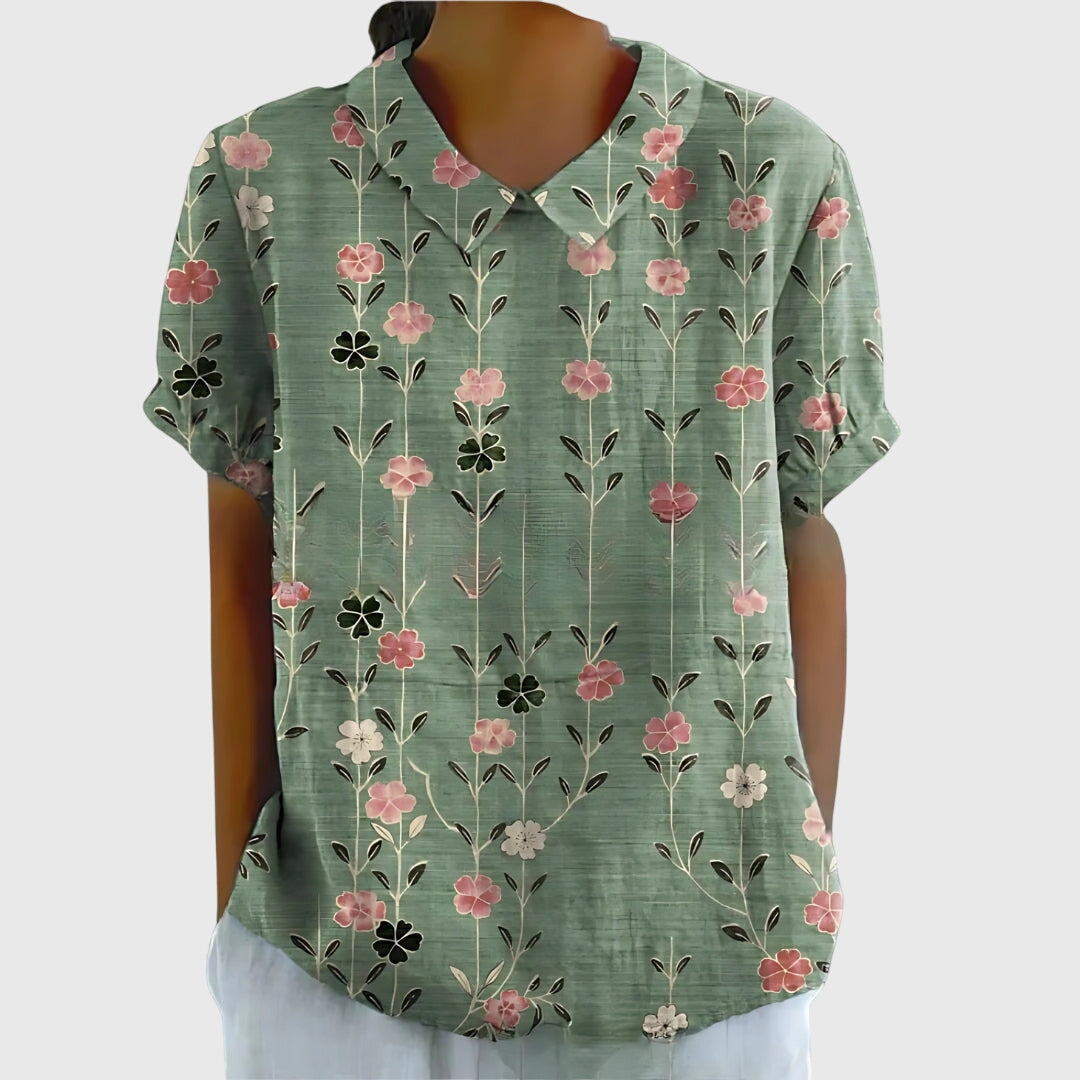 Green Floral Print / 4XL