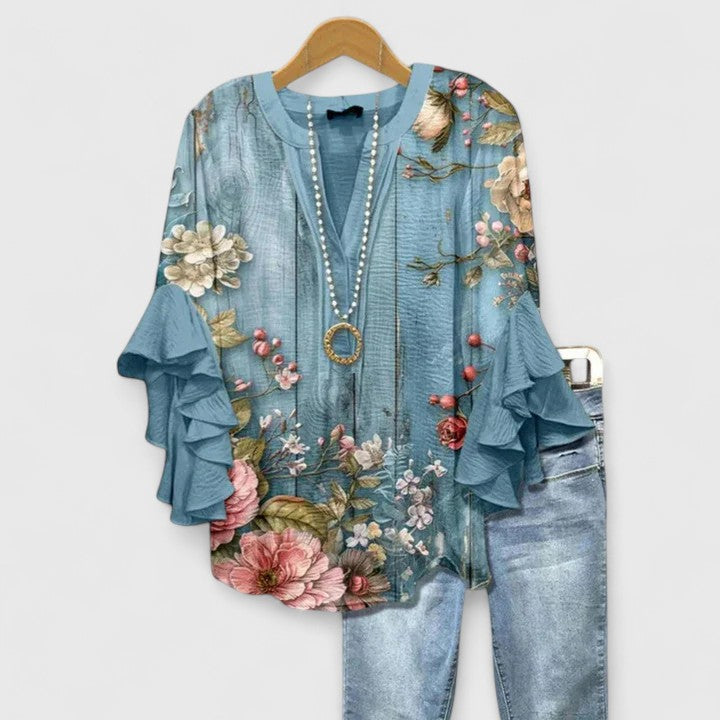 Floral Blue / 3XL