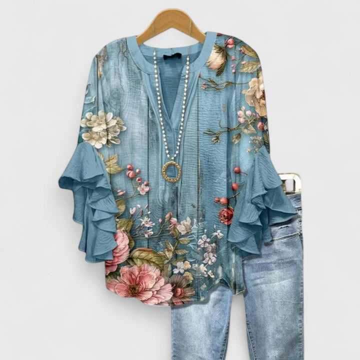 Floral Blue / 3XL